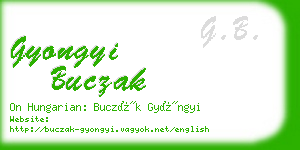 gyongyi buczak business card